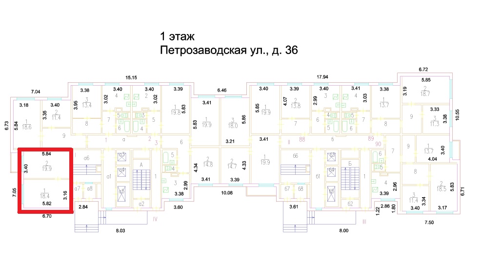 Нежилое помещение.План этажа _поэтажный_ с указанием границ реализуемого объекта.город Москва, Петрозаводская улица, дом 36 - этаж 1, пом. I, ком. 1, 2.jpg