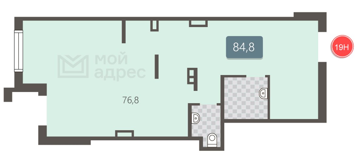 ГП16968469.Нежилое помещение.План этажа (поэтажный) с указанием границ реализуемого объекта.jpg