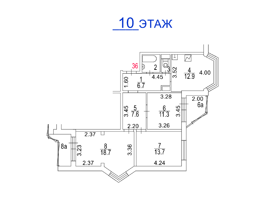 ГП16974761.Квартира.План этажа (поэтажный) с указанием границ реализуемого объекта.png