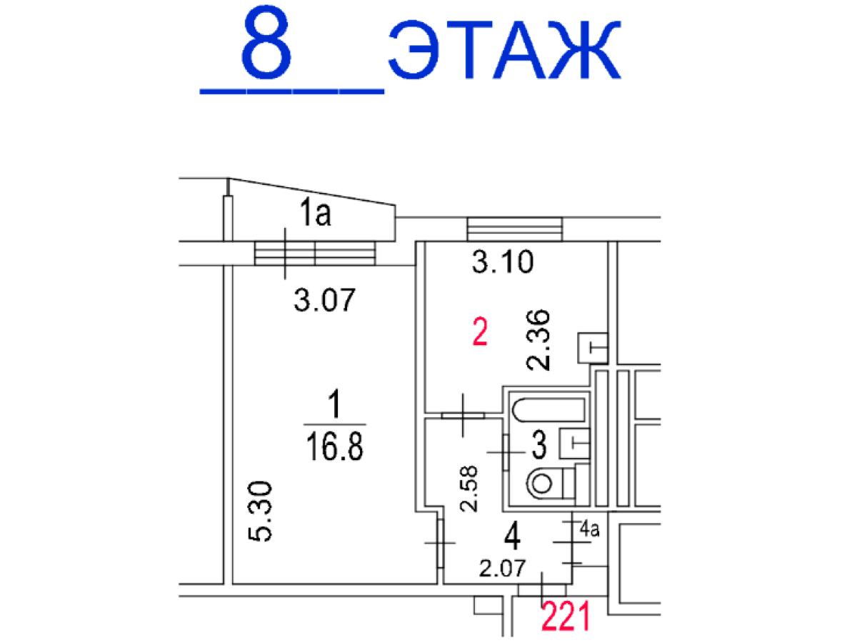 ГП17006954.Квартира.План этажа (поэтажный) с указанием границ реализуемого объекта.png