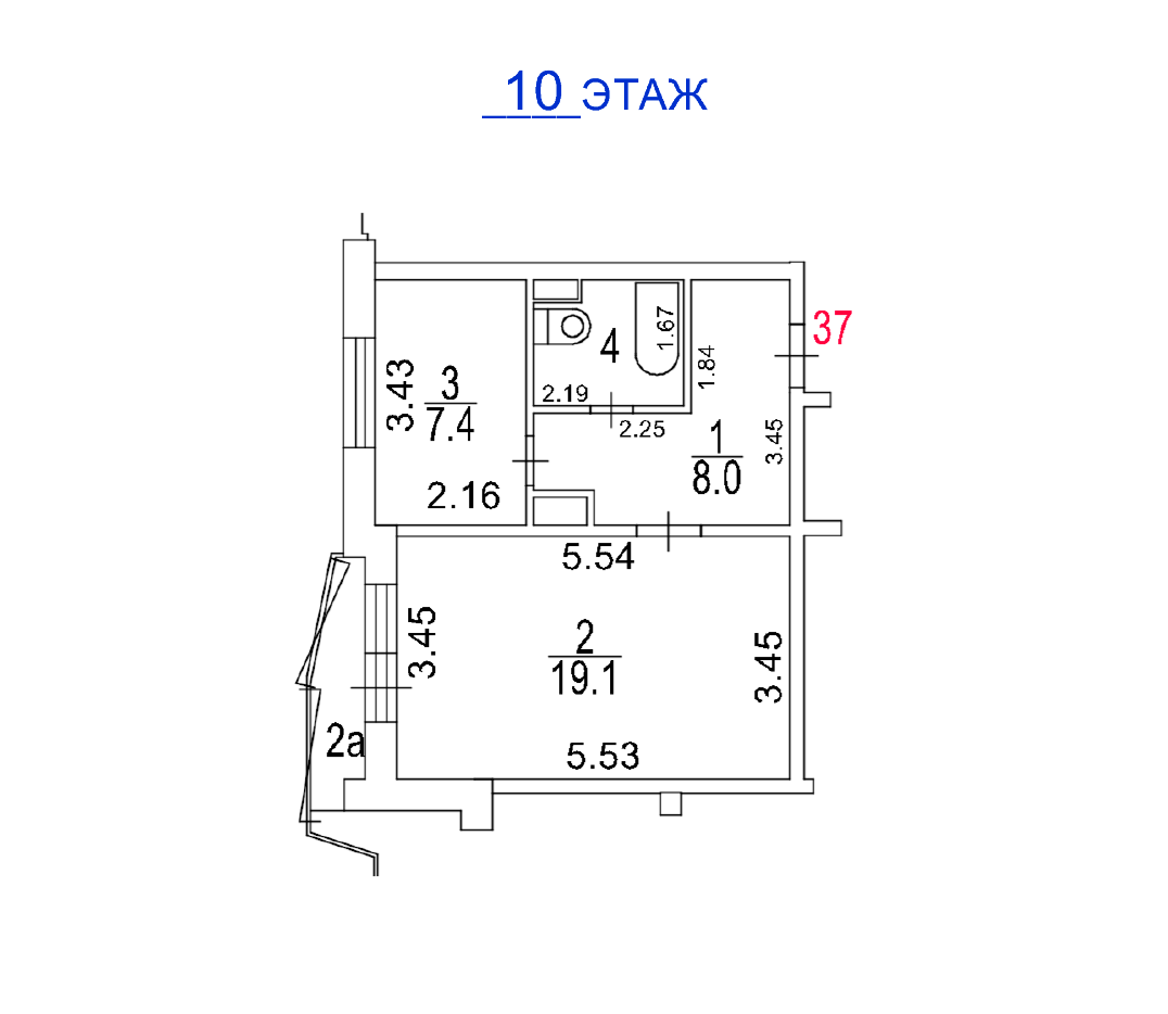 ГП16974762.Квартира.План этажа (поэтажный) с указанием границ реализуемого объекта.png